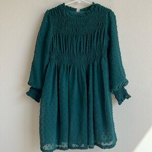 Mayoral Kids Dotted Green Dress